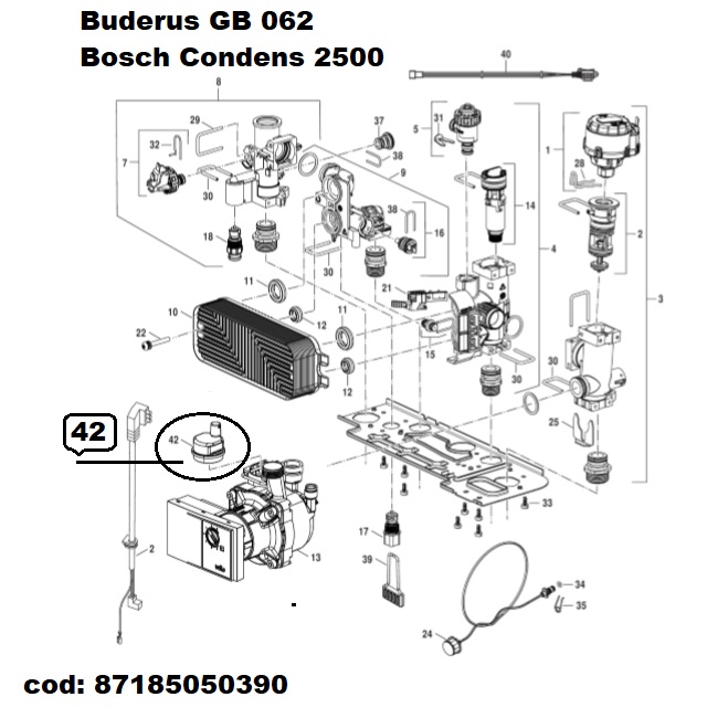 Dezaerator Automat Buderus GB 012,GB062 ,Bosch Condens 2000