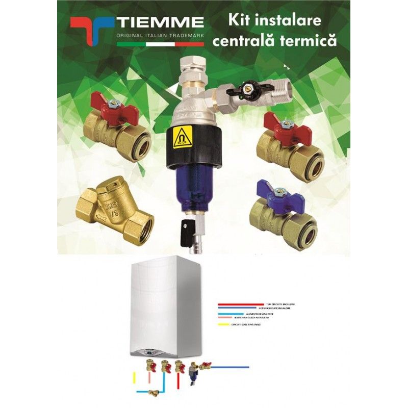 Kit Instalare Centrala Filtru Magnetic Tiemme T-Mag 3/4