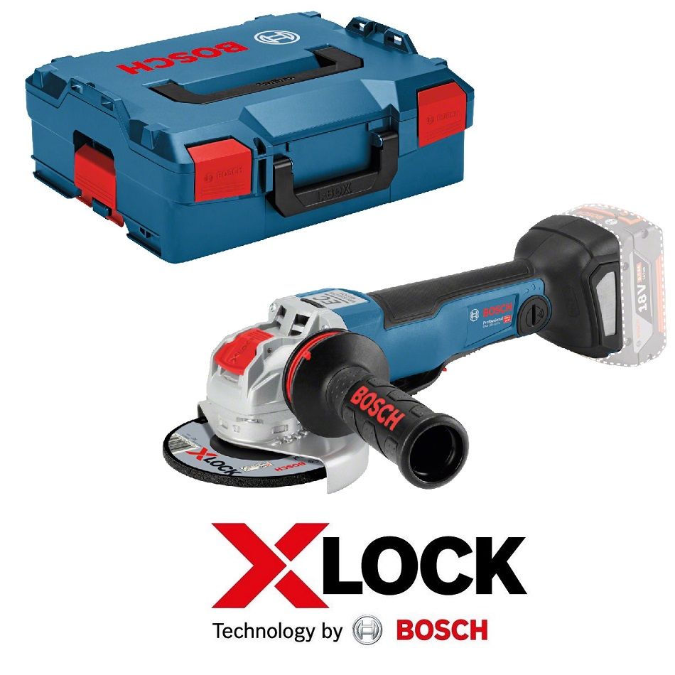 Polizor Unghiular Bosch GWX18-10PC disc 125+L-Boxx sistem X-lock